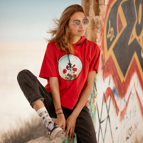 Hoodie T - Anemone Flower